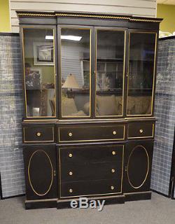 Vintage/Antique 2 Piece Directoire Style Mahogany Bookcase/China Cabinet