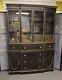 Vintage/antique 2 Piece Directoire Style Mahogany Bookcase/china Cabinet