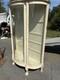 Vintage Antique China Cabinet Curved Beveled Glass Curio 4 Shelves Claw Feet