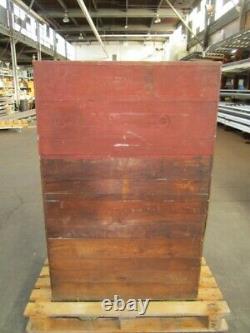 Vintage Antique Hamilton Printers Type 30 Drawer Oak Wood Flat File Map Cabinet