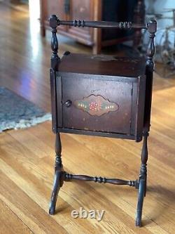 Vintage Antique IDEAL SMOKER NO. 565 Smoking Stand Cigar Humidor Copper Lined