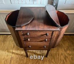 Vintage/Antique Mahogany Martha Washington Sewing Cabinet Stand Table