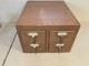 Vintage Antique Oak 4 Drawer Dovetailed Card Catalog Index File Counter Cabinet