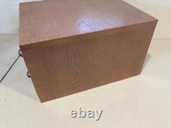 Vintage Antique Oak 4 Drawer Dovetailed Card Catalog Index File Counter Cabinet