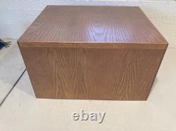 Vintage Antique Oak 4 Drawer Dovetailed Card Catalog Index File Counter Cabinet