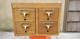 Vintage Antique Oak 4 Drawer Library Card Catalog Index File Counter Cabinet