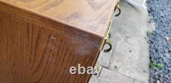 Vintage Antique Oak 4 Drawer LIBRARY CARD CATALOG Index File Counter Cabinet