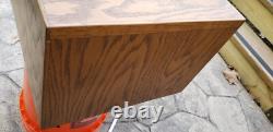 Vintage Antique Oak 4 Drawer LIBRARY CARD CATALOG Index File Counter Cabinet