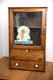 Vintage Antique Oak Display Case Apothecary Drawer Cabinet Batteries Flashlights