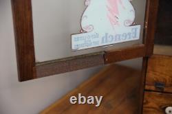 Vintage Antique Oak Display Case apothecary drawer Cabinet Batteries Flashlights
