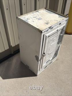Vintage Antique Old Galvanized Steel Metal Bread Cake Safe Box Cabinet Cub board