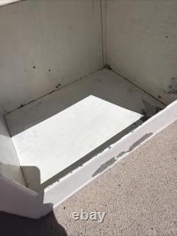 Vintage Antique Old Galvanized Steel Metal Bread Cake Safe Box Cabinet Cub board