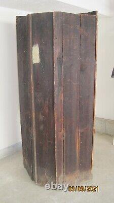 Vintage Antique Primitive Rustic 18 X 38 X 81 4 Door Corner Cabinet Cupboard