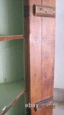 Vintage Antique Primitive Rustic 18 X 38 X 81 4 Door Corner Cabinet Cupboard