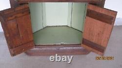 Vintage Antique Primitive Rustic 18 X 38 X 81 4 Door Corner Cabinet Cupboard