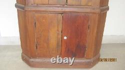 Vintage Antique Primitive Rustic 18 X 38 X 81 4 Door Corner Cabinet Cupboard
