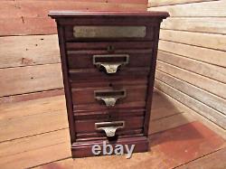 Vintage Antique RARE 1800's Shannon Filing Cabinet Apothecary Wood Drawer