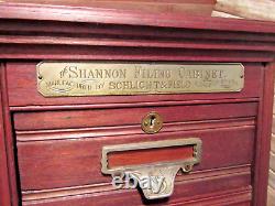 Vintage Antique RARE 1800's Shannon Filing Cabinet Apothecary Wood Drawer