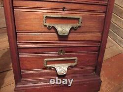 Vintage Antique RARE 1800's Shannon Filing Cabinet Apothecary Wood Drawer