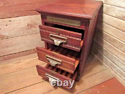 Vintage Antique RARE 1800's Shannon Filing Cabinet Apothecary Wood Drawer