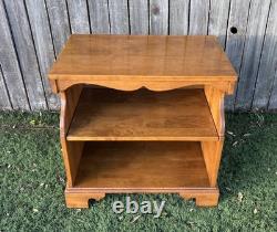 Vintage Antique Solid Maple Ethan Allen Kitchen Cart Island Cabinet Hutch Rack