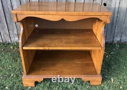 Vintage Antique Solid Maple Ethan Allen Kitchen Cart Island Cabinet Hutch Rack