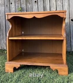 Vintage Antique Solid Maple Ethan Allen Kitchen Cart Island Cabinet Hutch Rack