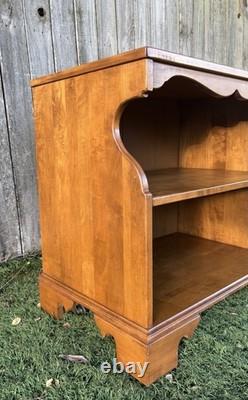 Vintage Antique Solid Maple Ethan Allen Kitchen Cart Island Cabinet Hutch Rack