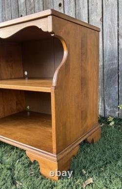 Vintage Antique Solid Maple Ethan Allen Kitchen Cart Island Cabinet Hutch Rack