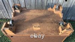 Vintage Antique Solid Maple Ethan Allen Kitchen Cart Island Cabinet Hutch Rack