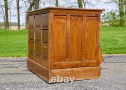Vintage Antique Store Counter Seed Bin Cabinet Kitchen Island wood apothecary