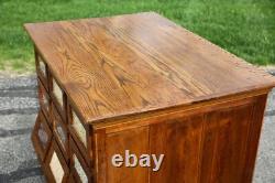 Vintage Antique Store Counter Seed Bin Cabinet Kitchen Island wood apothecary