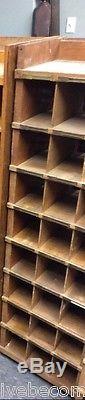 Vintage Antique US Post Office Oak Mail Box Unit W 24 Corbin Combination Locks