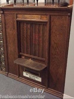 Vintage Antique US Post Office Oak Postal Window