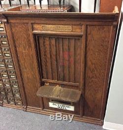 Vintage Antique US Post Office Oak Postal Window