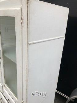 Vintage Antique White Kitchen Hoosier Cabinet Pantry