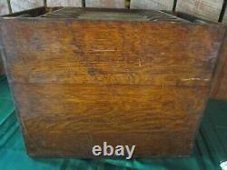 Vintage Antique Wood Drawer Cabinet Hardware Store Machinist Doctors Tool Box