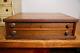 Vintage Antique Wood Spool Cabinet Apothecary Drawer Sewing Box Chest Organizer