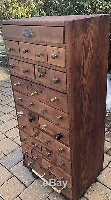 Vintage Apothecary Cabinet 35 Drawers 38 Tall