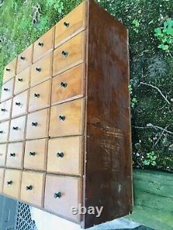Vintage Apothecary Cabinet SOLID WOOD Nice Condition Very Heavy