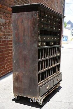 Vintage Apothecary Cabinet industrial Porcelain Knob drawer pulls hardware store