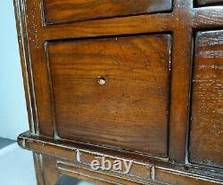 Vintage Apothecary Herbal Medicine Pagoda Cabinet Chest Asian Oriental Drawers