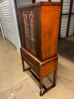 Vintage Art Deco Waterfall China Cabinet
