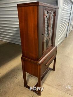 Vintage Art Deco Waterfall China Cabinet