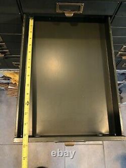 Vintage Artist Cabinet Allsteel General Fireproofing Metal WithBrass Youngstown OH