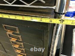Vintage Artist Cabinet Allsteel General Fireproofing Metal WithBrass Youngstown OH