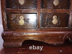 Vintage Asian Apothecary 20-Drawer Wooden Medicine Cabinet Made in Korea SOLID