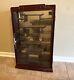 Vintage Asian Chinese Rosewood Wall Display Curio Cabinet With Key Beautiful