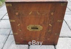 Vintage Asian apothecary cabinet 9 drawerjewelry chest wood inlaid brass
