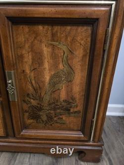 Vintage Bassett Furniture Hutch And Side Board. Solid Wood. Chinoiserie style